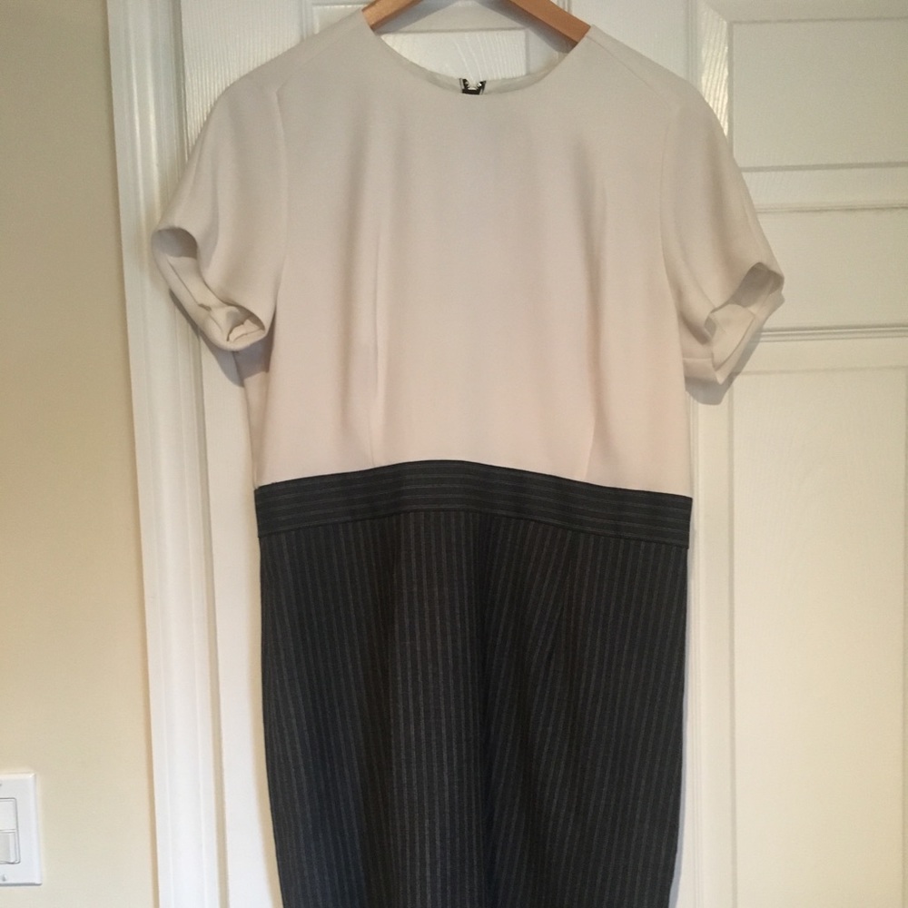 Jcrew women’s combo dress in Cream and Grey NWT 👗